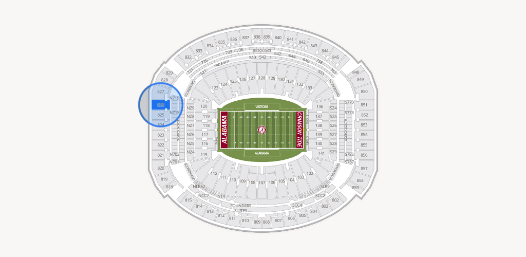 Bryant-Denny Stadium Seating Chart