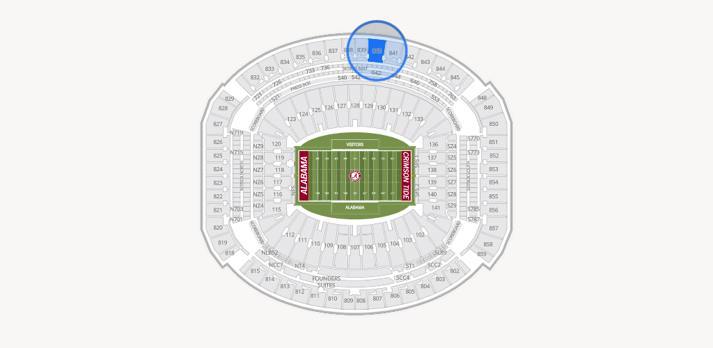 Bryant-Denny Stadium Seating Chart