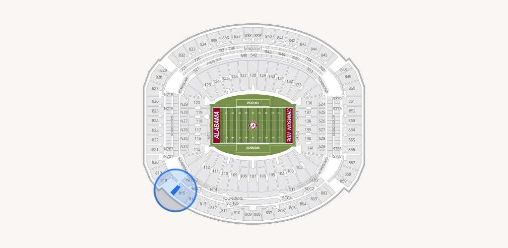 Bryant-Denny Stadium Seating Chart