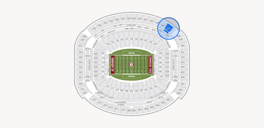 Bryant-Denny Stadium Seating Chart