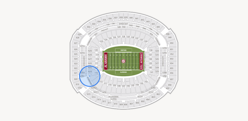 Bryant-Denny Stadium Seating Chart