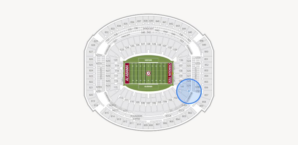Bryant-Denny Stadium Seating Chart