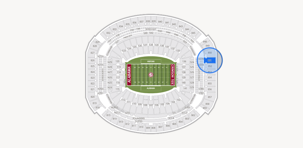 Bryant-Denny Stadium Seating Chart