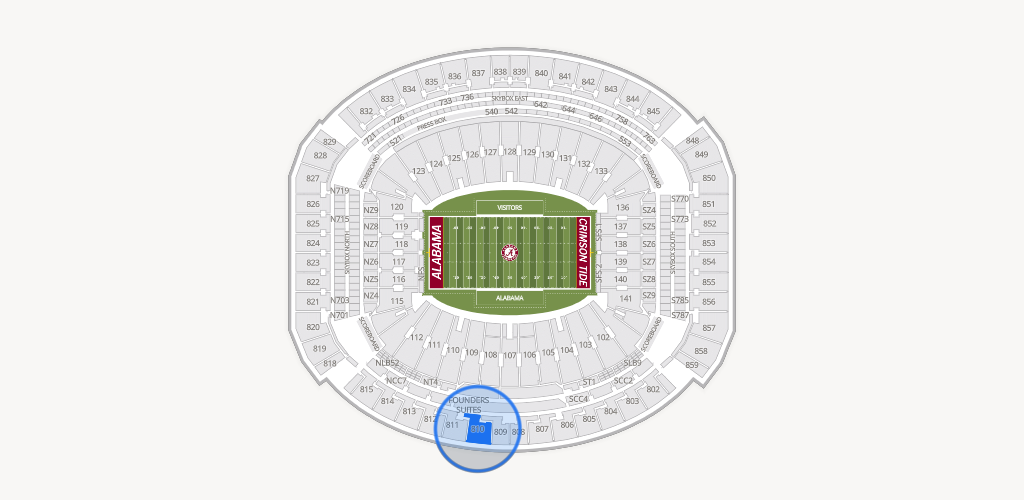 Bryant-Denny Stadium Seating Chart