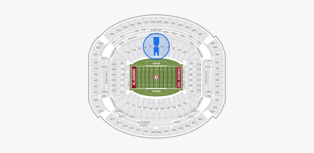 Bryant-Denny Stadium Seating Chart