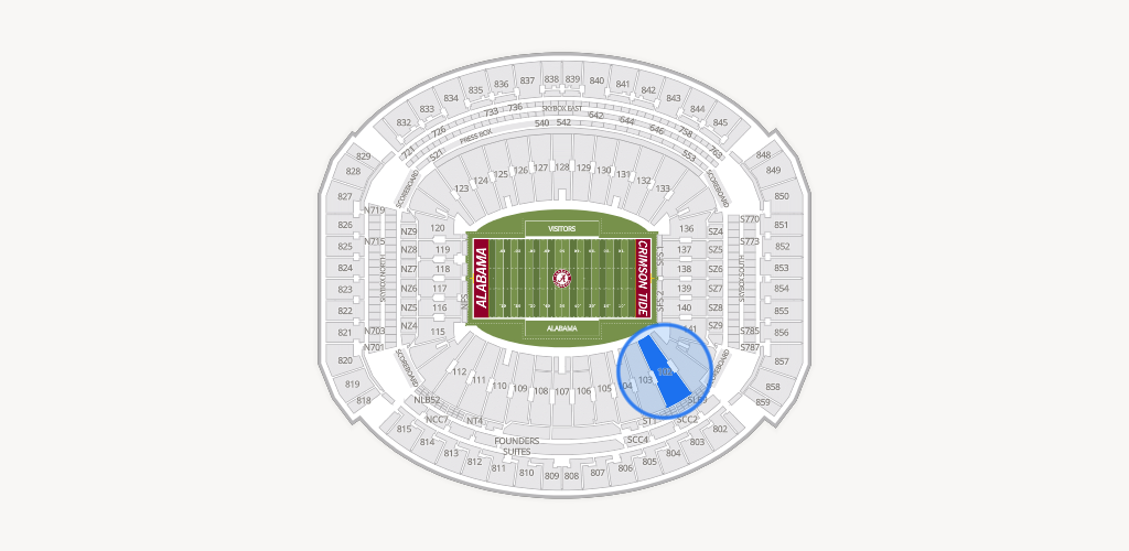 Bryant-Denny Stadium Seating Chart