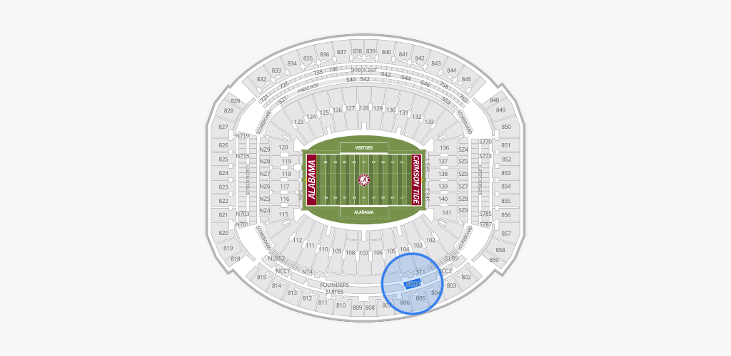 Bryant-Denny Stadium Seating Chart