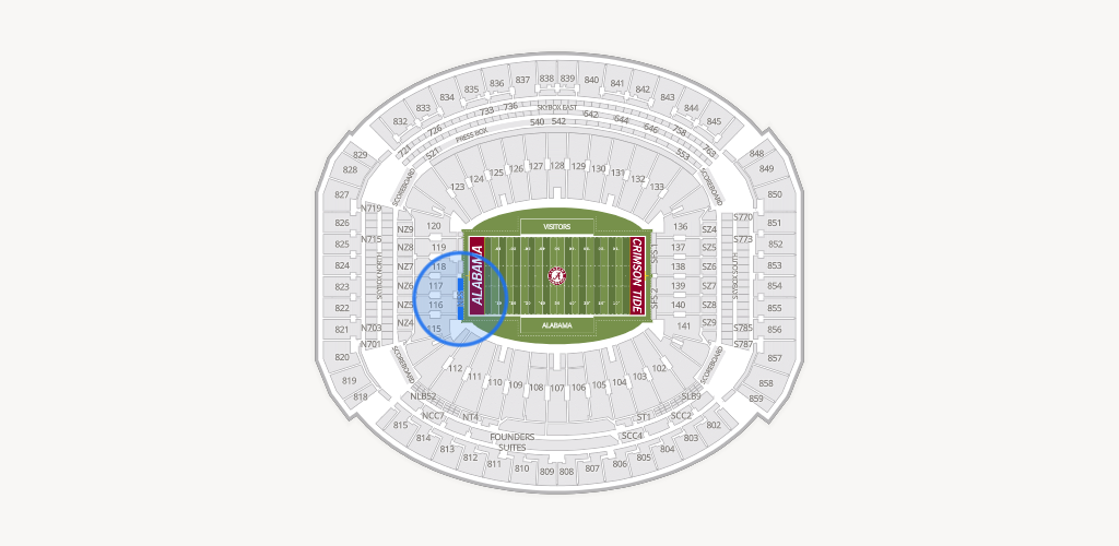Bryant-Denny Stadium Seating Chart