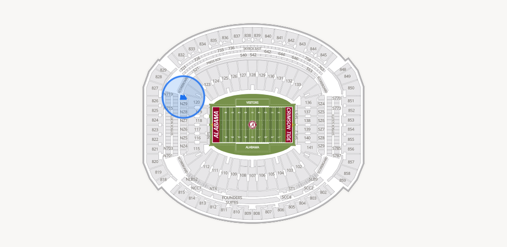 Bryant-Denny Stadium Seating Chart