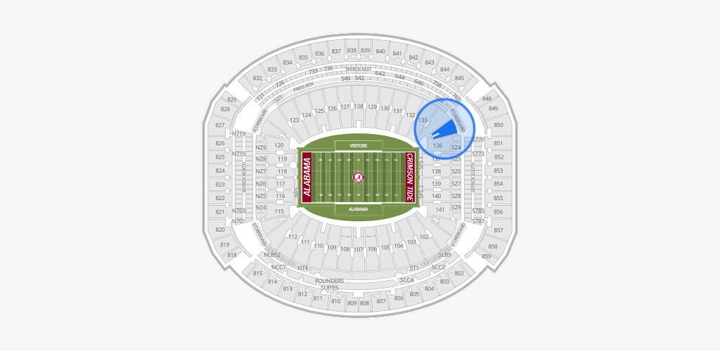 Bryant-Denny Stadium Seating Chart