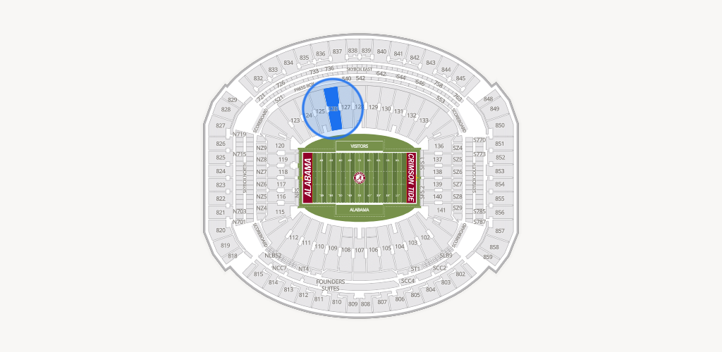 Bryant-Denny Stadium Seating Chart