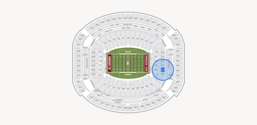 Bryant-Denny Stadium Seating Chart