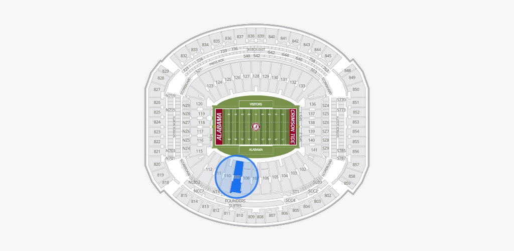 Bryant-Denny Stadium Seating Chart