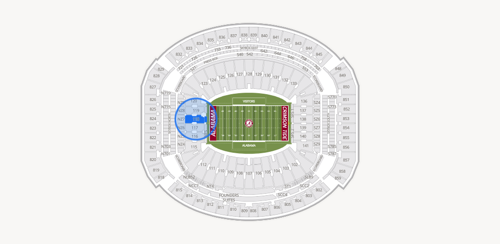 Bryant-Denny Stadium Seating Chart