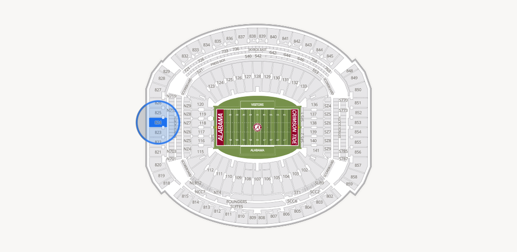 Bryant-Denny Stadium Seating Chart