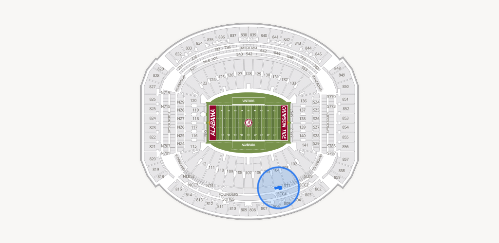 Bryant-Denny Stadium Seating Chart