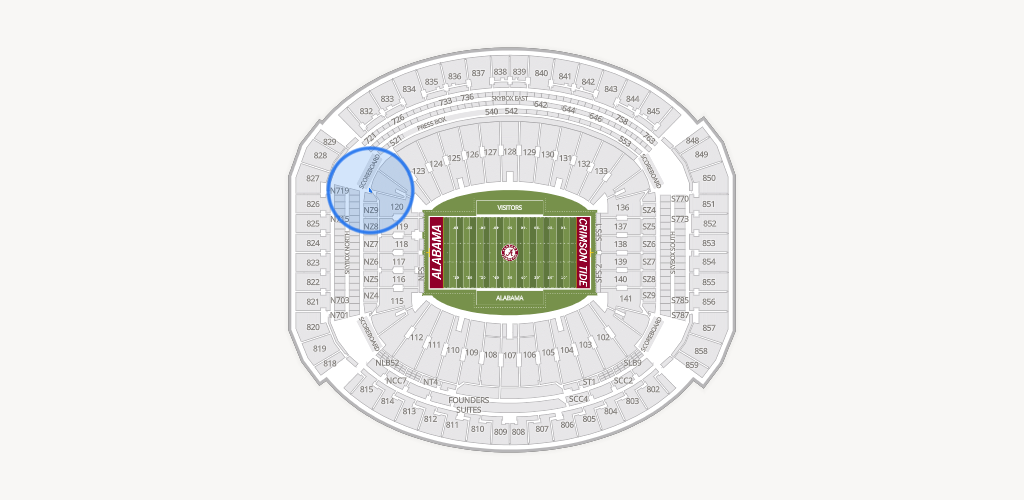 Bryant-Denny Stadium Seating Chart