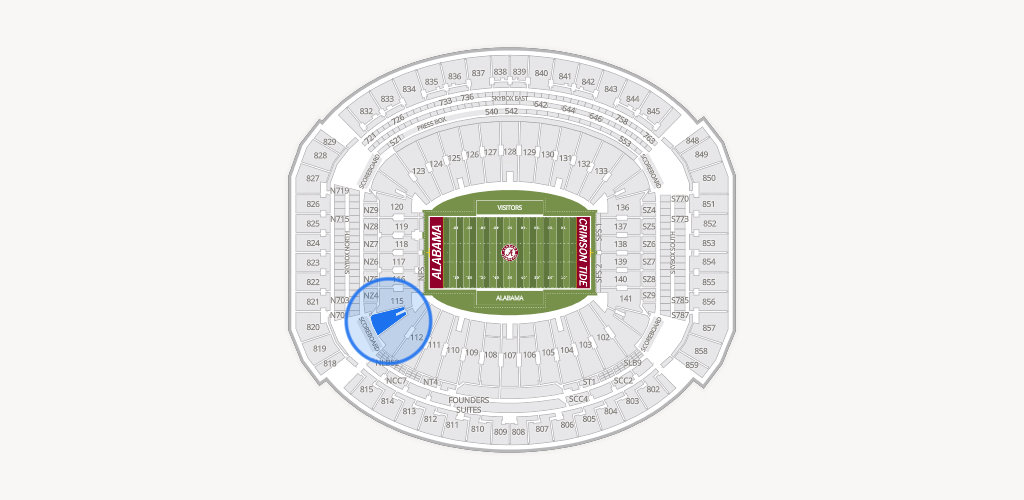 Bryant-Denny Stadium Seating Chart