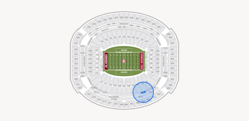Bryant-Denny Stadium Seating Chart