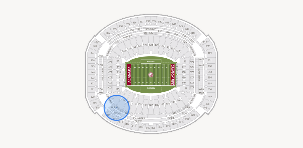 Bryant-Denny Stadium Seating Chart
