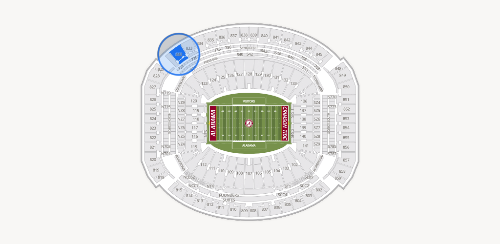 Bryant-Denny Stadium Seating Chart