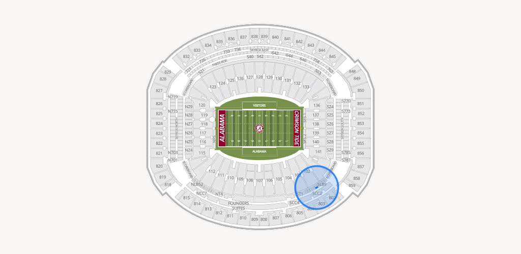 Bryant-Denny Stadium Seating Chart