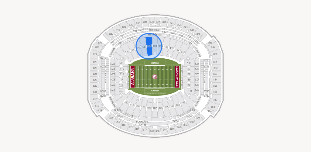 Bryant-Denny Stadium Seating Chart
