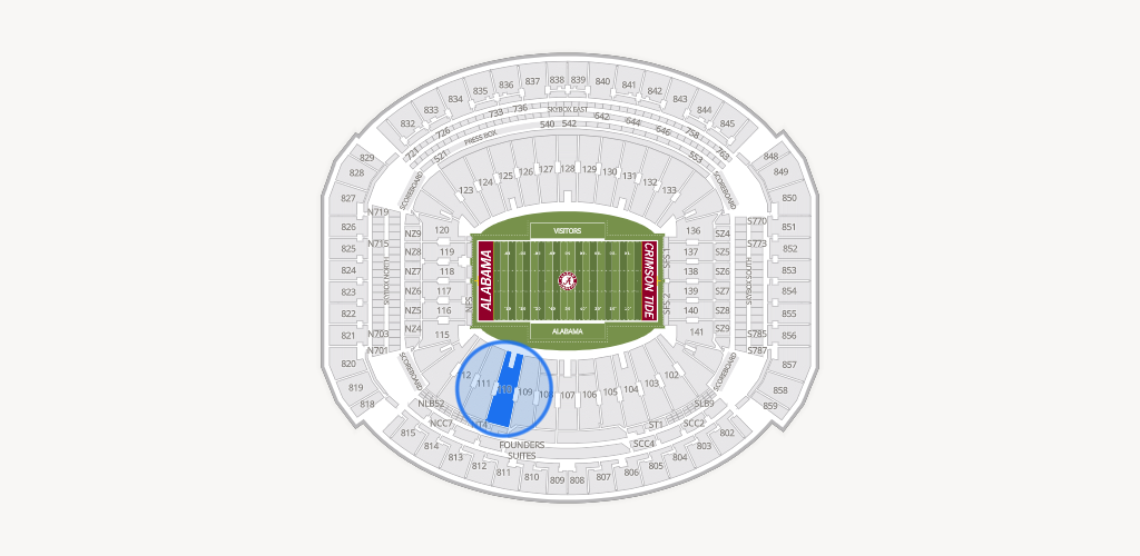 Bryant-Denny Stadium Seating Chart