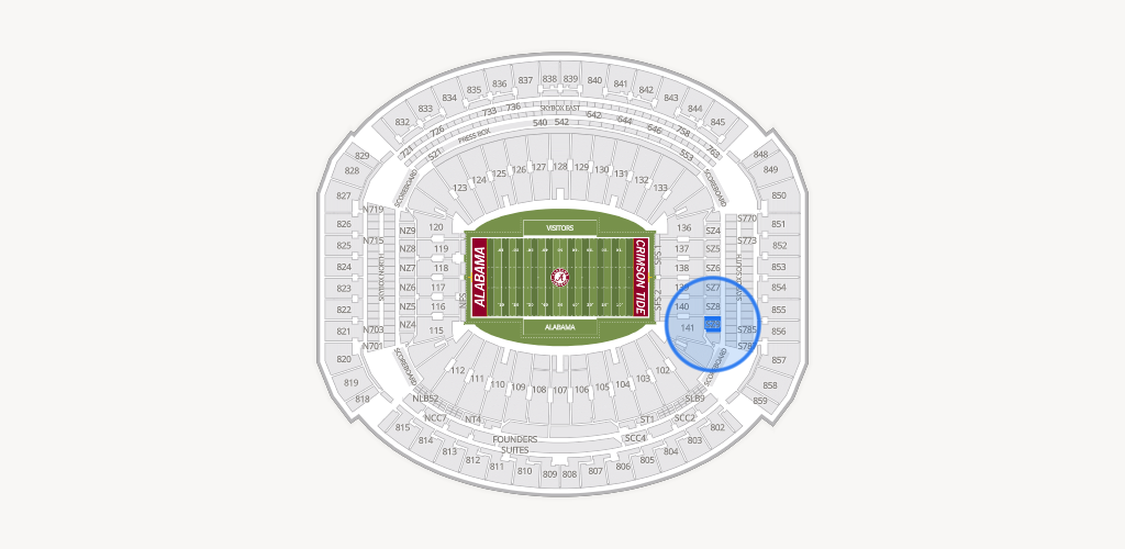 Bryant-Denny Stadium Seating Chart