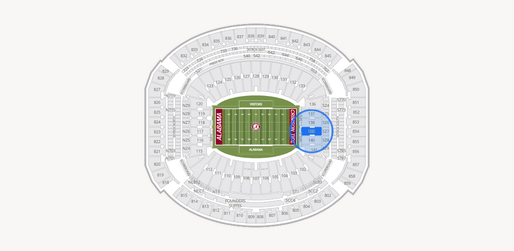 Bryant-Denny Stadium Seating Chart