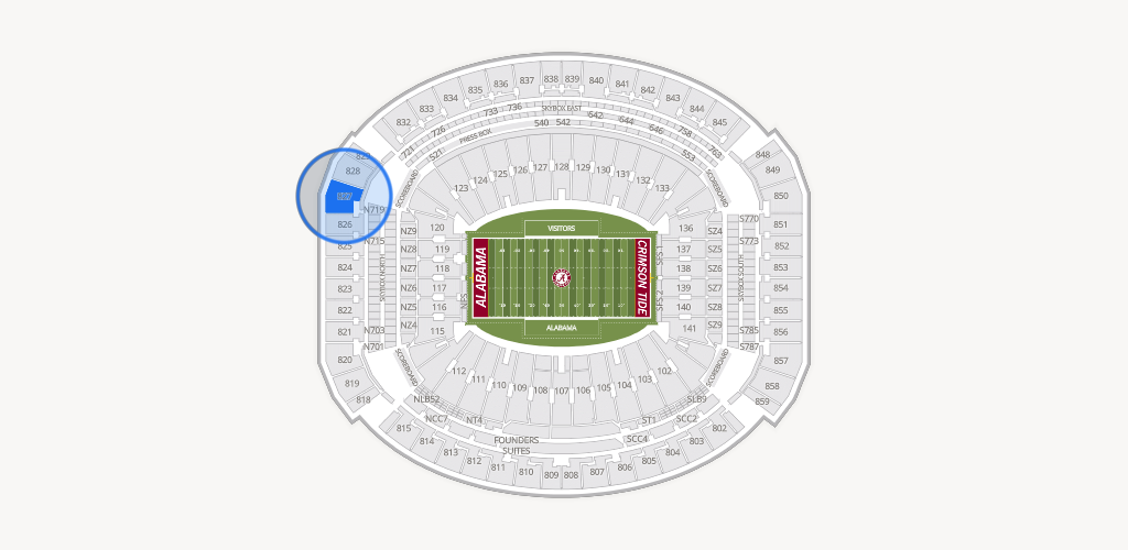 Bryant-Denny Stadium Seating Chart