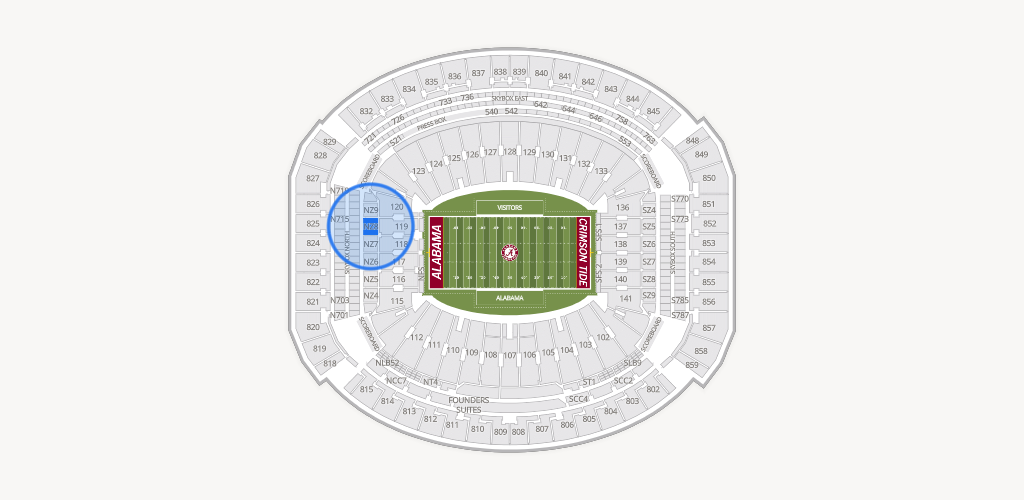 Bryant-Denny Stadium Seating Chart