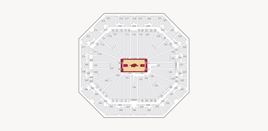 Bud Walton Arena Seating Chart