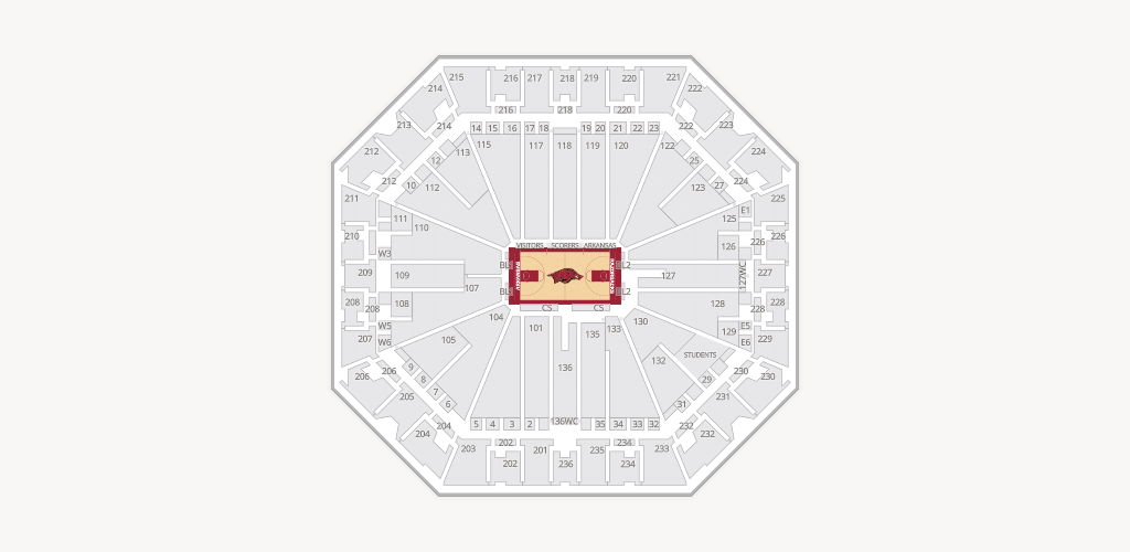 Bud Walton Arena Seating Chart