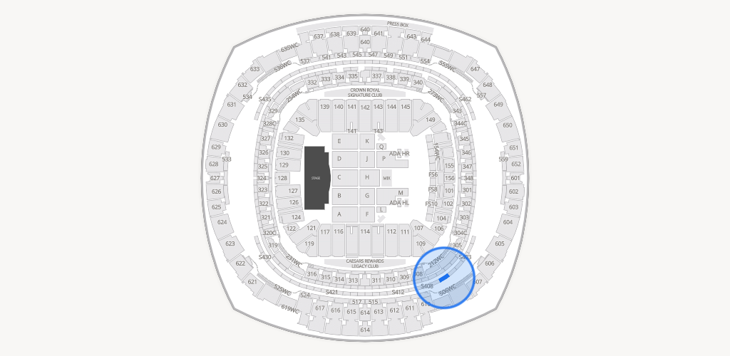 Caesars Superdome Seating Chart