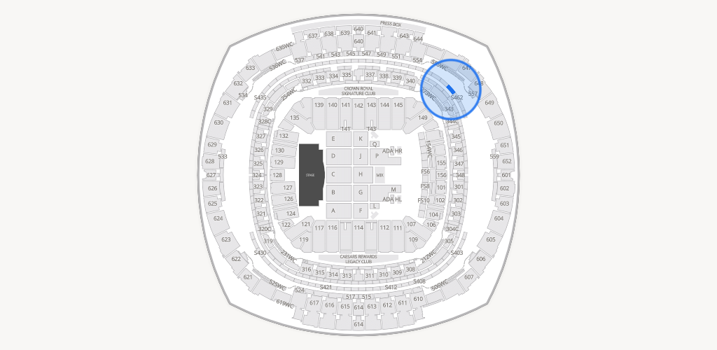 Caesars Superdome Seating Chart
