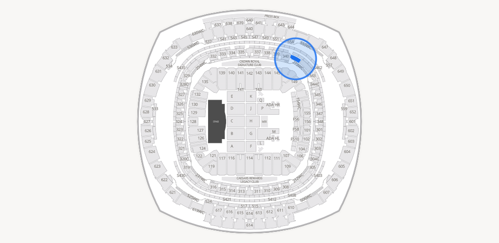 Caesars Superdome Seating Chart