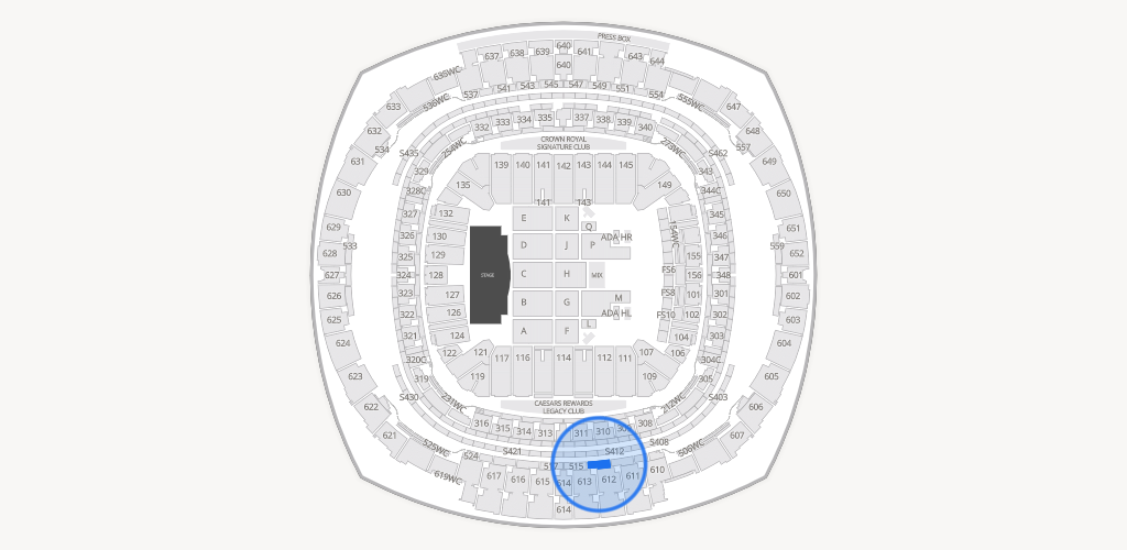 Caesars Superdome Seating Chart