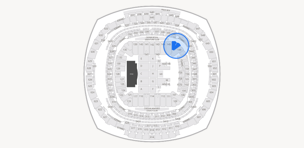 Caesars Superdome Seating Chart