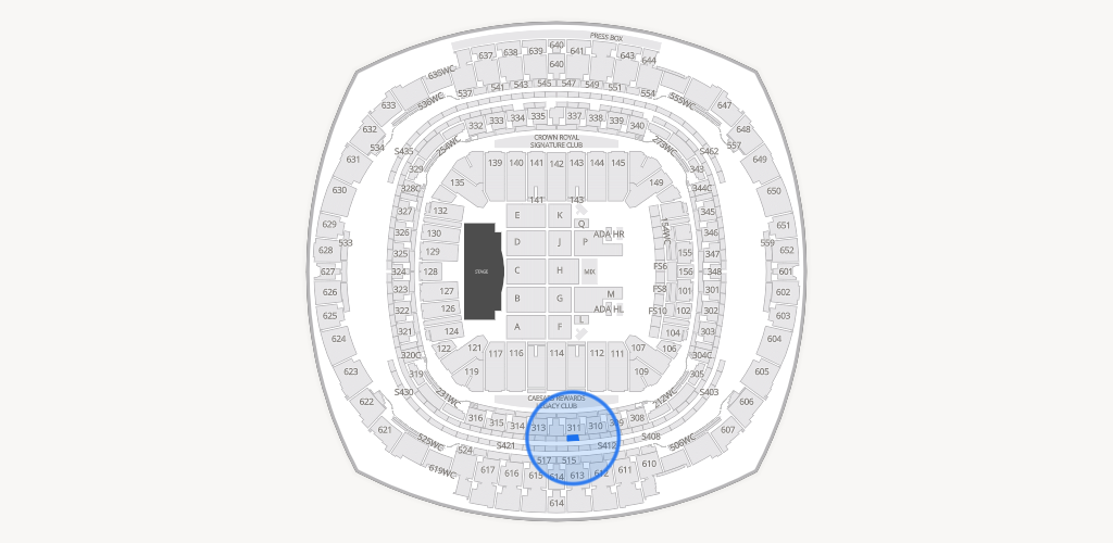 Caesars Superdome Seating Chart