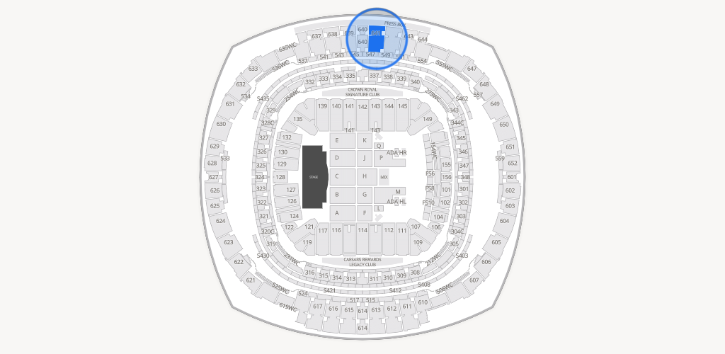 Caesars Superdome Seating Chart