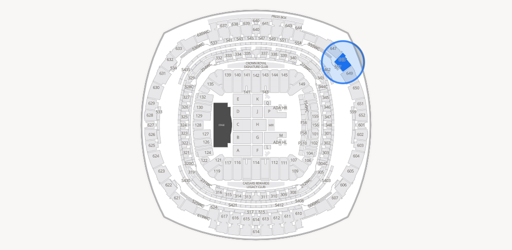 Caesars Superdome Seating Chart