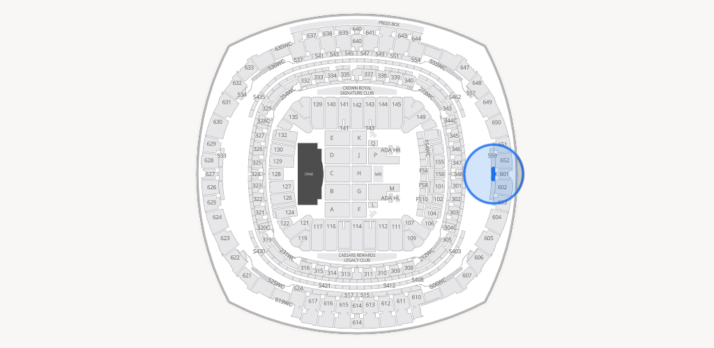Caesars Superdome Seating Chart