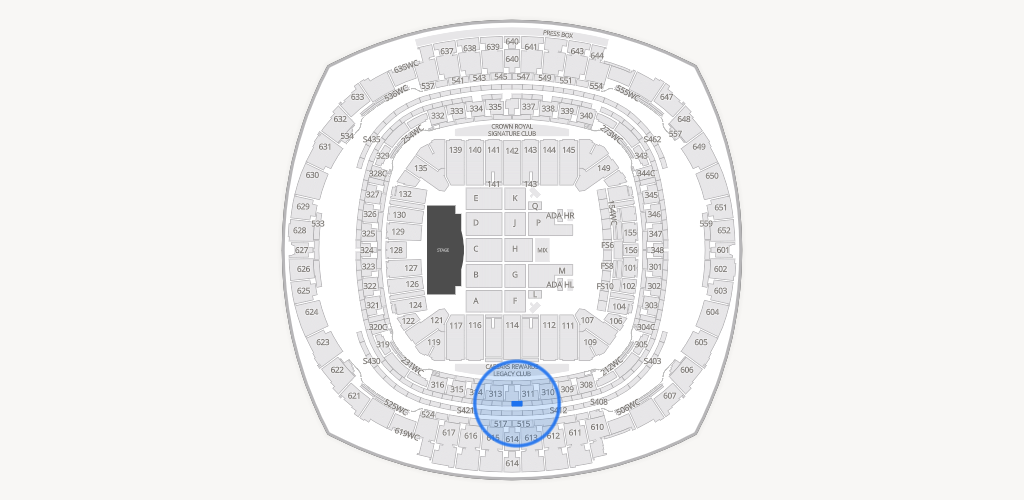 Caesars Superdome Seating Chart