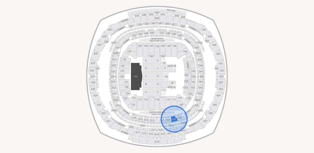 Caesars Superdome Seating Chart