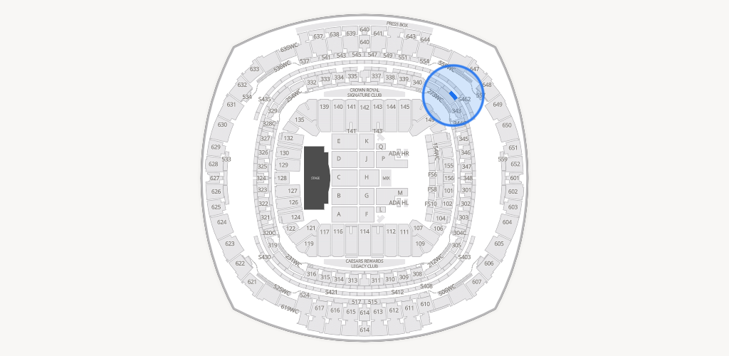 Caesars Superdome Seating Chart