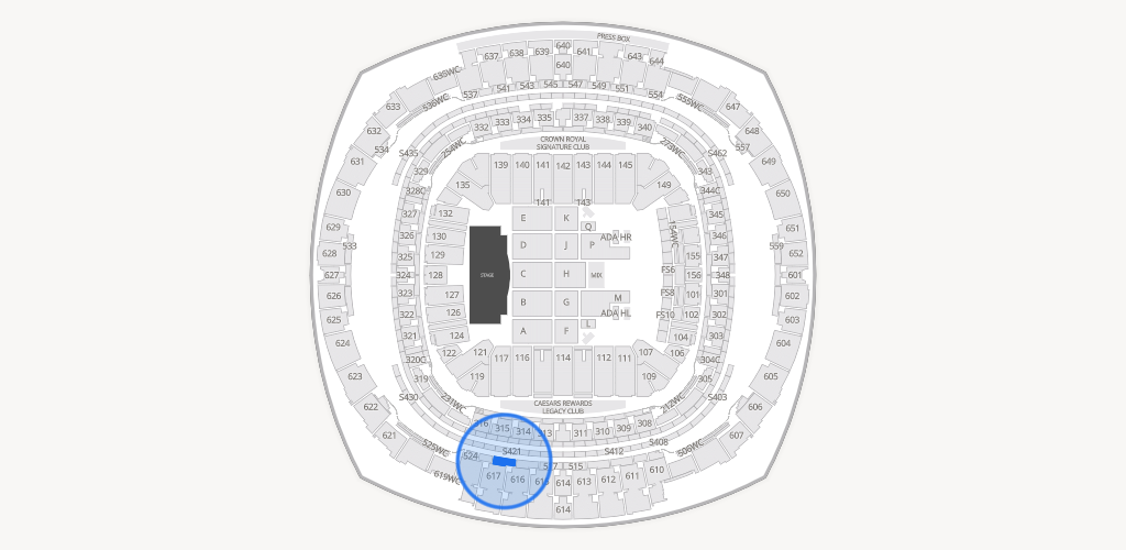 Caesars Superdome Seating Chart