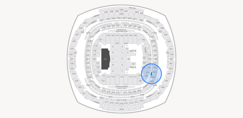 Caesars Superdome Seating Chart