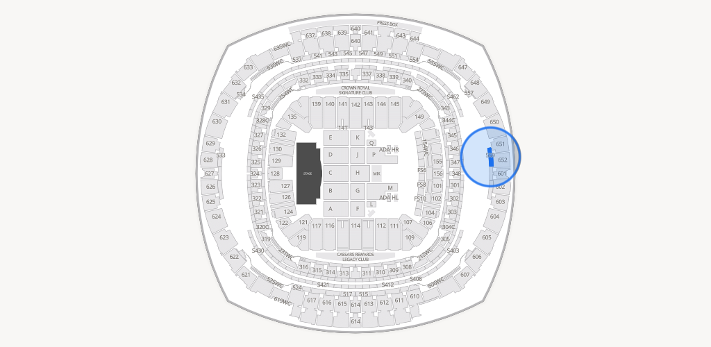 Caesars Superdome Seating Chart