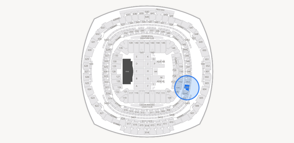 Caesars Superdome Seating Chart